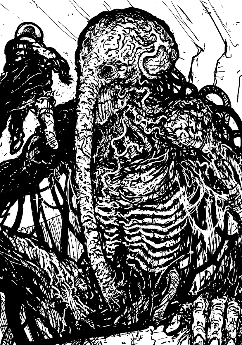 Ilustracja aberracji z podręcznika Mothership